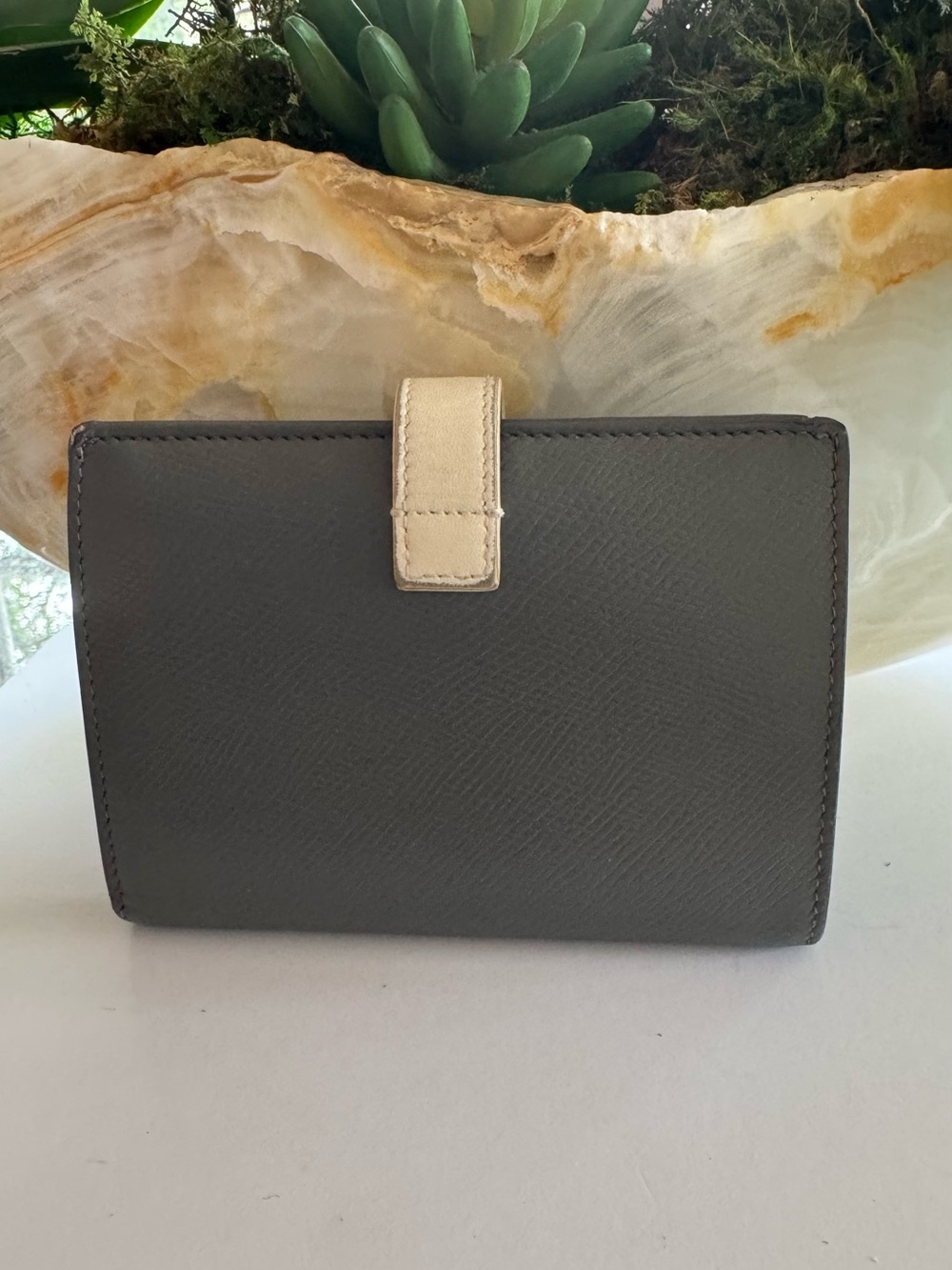 Gorgeous Gray Celine Leather with Cream Strap - Picture 2 of 9